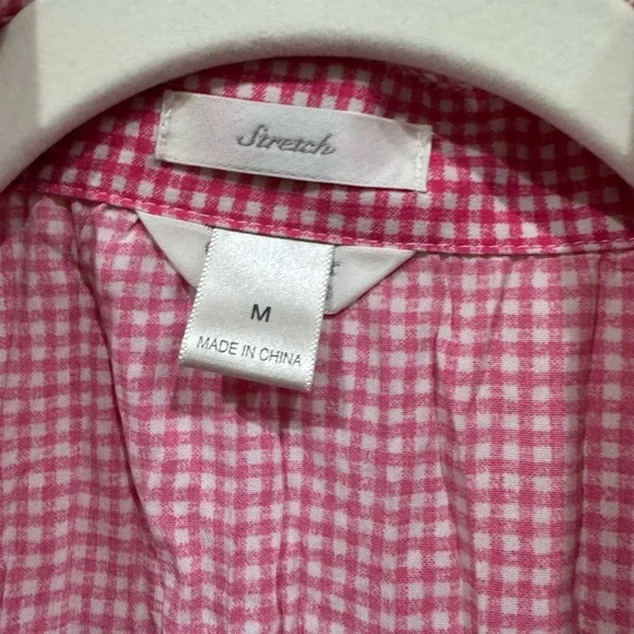 Christopher & Banks Pink Gingham Blouse - Picture 3 of 5